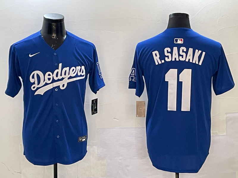 Men Los Angeles Dodgers #11 R Sasaki blue 2025 MLB nike jersey style 9->los angeles dodgers->MLB Jersey